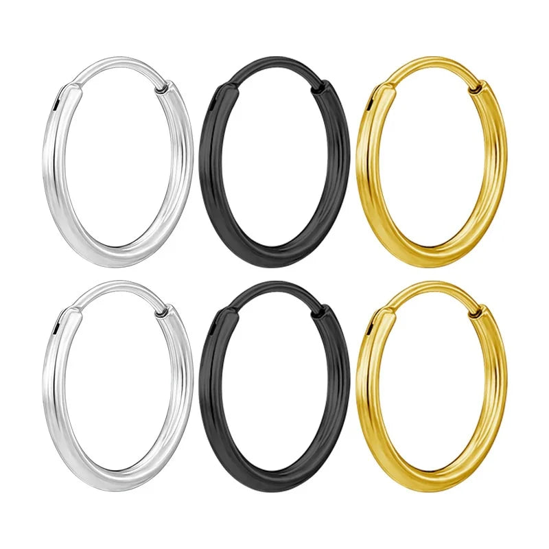 Promotion European American Fashion Stainless Steel Open Earrings Geometric New Classic Design Factory Direct Sales Jewelry