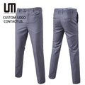 Wholesale Custom Logo Fashion Men Suit Solid Color Casual Business Office Trousers Slim Plus Size Pants