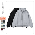 Custom Logo 42% Cotton Thick Hoodie Heavyweight Drop Shoulder Oversized Streetwear Zip up Men Hoodies