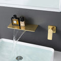 Hot Sales Waterfall Basin Faucet  Brass Wall Mount Sink Mixer Tap for Bathroom