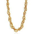 2024 New Hip Hop Brass Chain Wrap Braided Thick Necklace Universal Jewelry Gift Customized