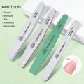 BORN PRETTY Double Sides Washable Nail File 100/180/240/320 Grit Professional Wooden Files for Nails