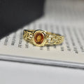 Fine Jewelry Vintage Fashion Real Gold Plating Pure 925 Sterling Silver Gemstone Zircon Finger Rings for Women Girls