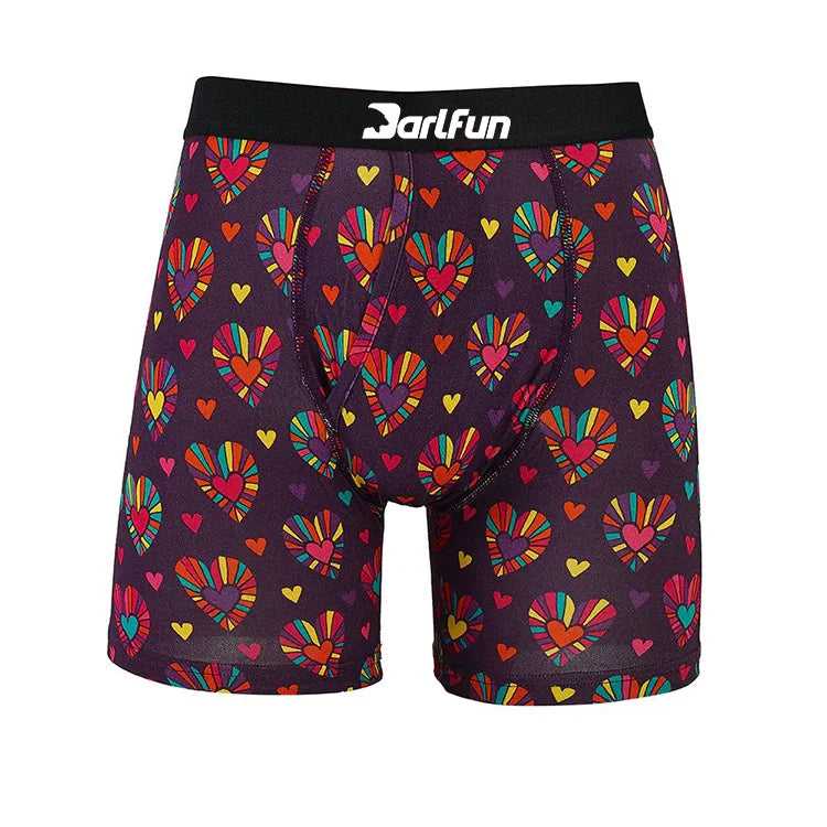 New Arrival Custom Logo Men's Plus Size Boxer Shorts & Briefs Knitted Breathable Eco-Friendly Quick Dry Polyester Spandex