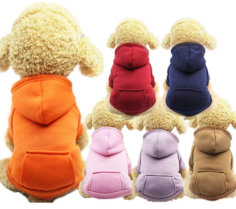 Wholesale Xxxs Cheap Multicolor Soft Fleece Winter Warm Hoodie Blank Diy Apparel Jacket Coat Pet Dog Clothes