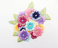Three-Dimensional Applique Flower Embroidery Badge Flower Patches for Clothes