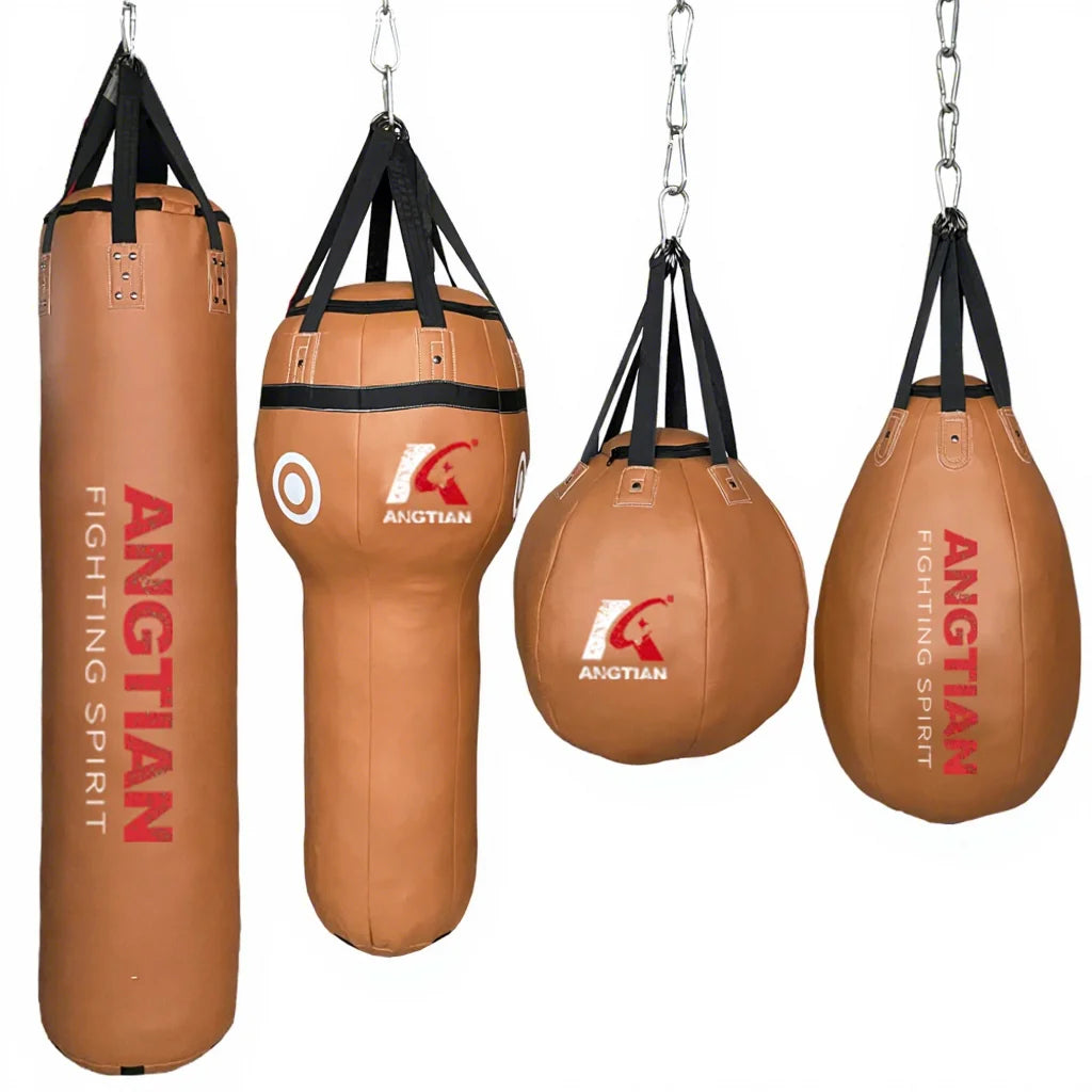 ANGTIAN FACTORY Muay Thai Punching Bag Kickboxing SandBag Sports Heavy Boxing Muay Thai Bags
