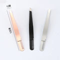 New Custom logo Double End Black Silver Rose Gold Eyebrow Tweezers with Comb Eyebrow Clip