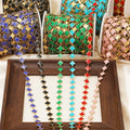 Vintage Colorful Enamel Clover Chain Stainless Steel for Diy Jewelry Making Bracelet Necklace