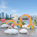 Custom Large Fiberglass Animal Sculpture/Life Size Bunny Statue for Shopping Mall Atrium & Commercial Display Decoration