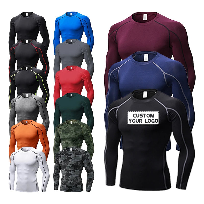 Polyester and Spandex Summer Comfortable Custom Long Sleeve Wholesale Quick-drying Sport Long Sleeve for Men