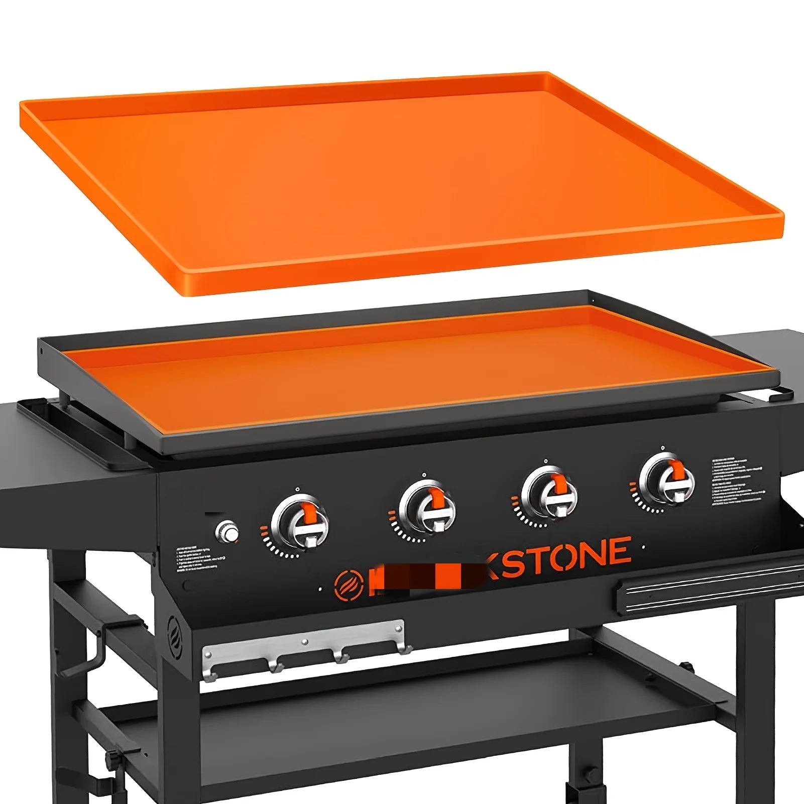 Silicone Grill Mat Heavy Duty Food Grade Heat Resistant Dustproof Reusable Easily Cleaned Griddle Cover Compatible with 4 Sizes