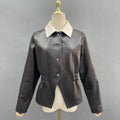 Genuine Sheepskin Leather Coat Fashion Women Jackets Leather Motorcycle Jacket Female
