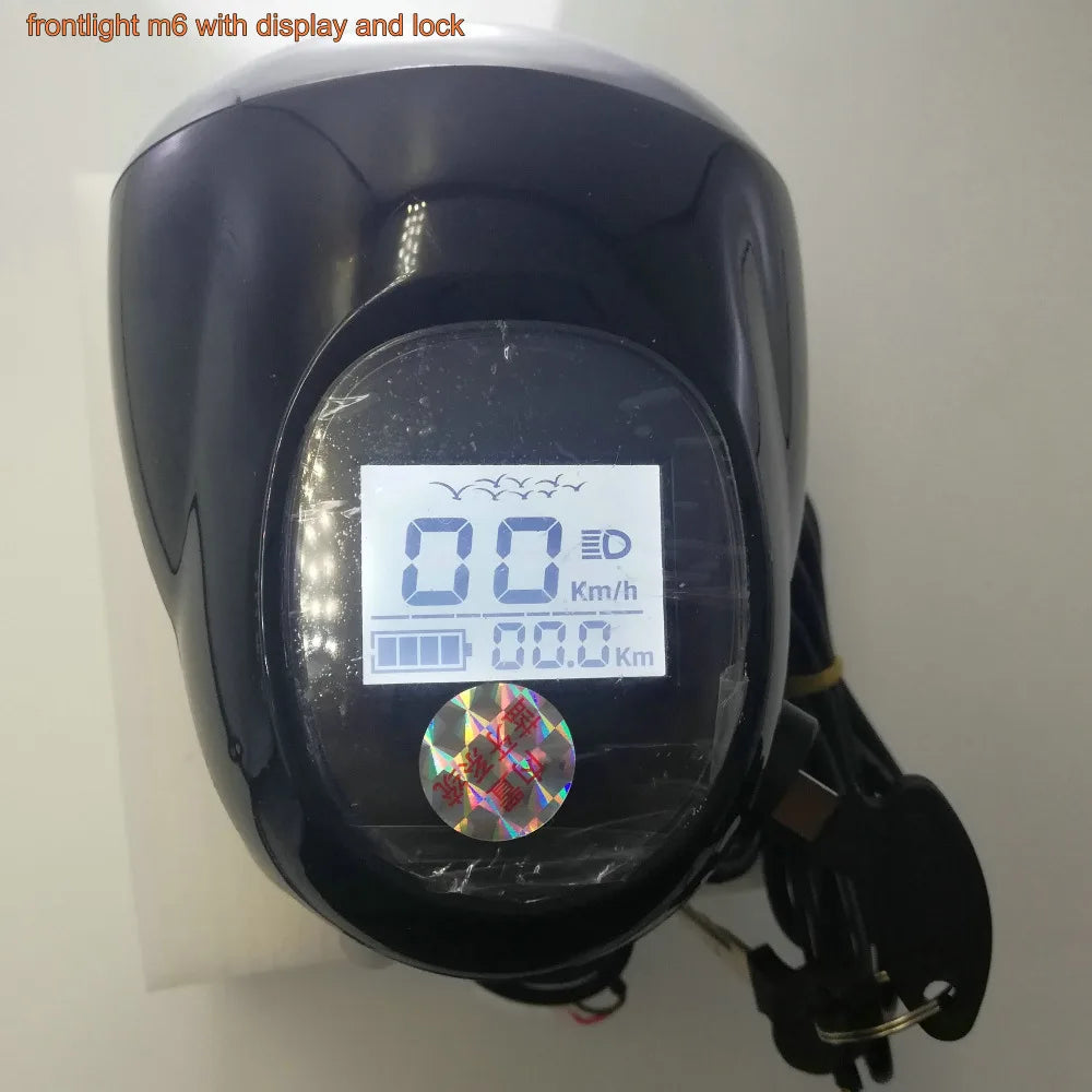 Electric Bike Meter SPEED/ODO/Light Indicator/LCD DISPLAY+Frontlight/Lamp+Horn+Lock for Scooter ATV Tricycle CONVERSION