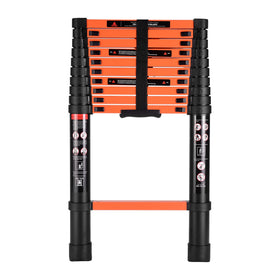 3.2m Orange Aluminum Alloy Modern Telescopic Foldable Step Ladders for Hotel Use with 150kg Load Capacity