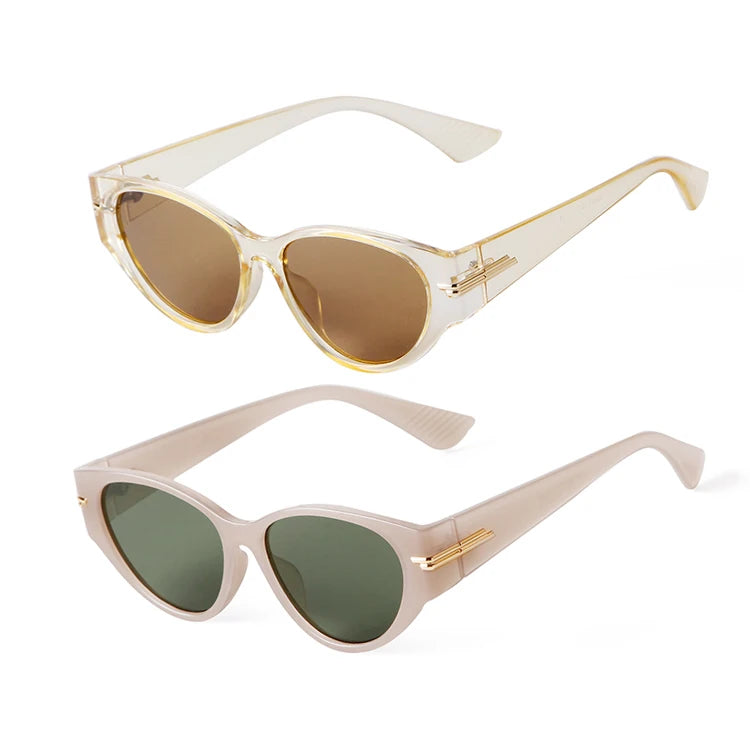 STORY STY3946K Women Men Retro Metal Shade Custom Sunglasses UV400 Wholesale Vintage Cat Eye Luxury Designer Sunglasses