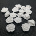 Wholesale White Tridimensional Ceramic Flower Porcelain Beads for Jewelry Making Clay & Porcelain Findings