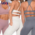 Women Gym Activewear Set Yoga Bra Workout Leggings 2 Pieces Set Training Fitness Yoga Set