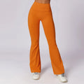 Fitness Seamless Washing Yoga Leggings Slim Wide Leg Sports Women High Waist Workout Flared Pants Wholesale Custom Butt Lift