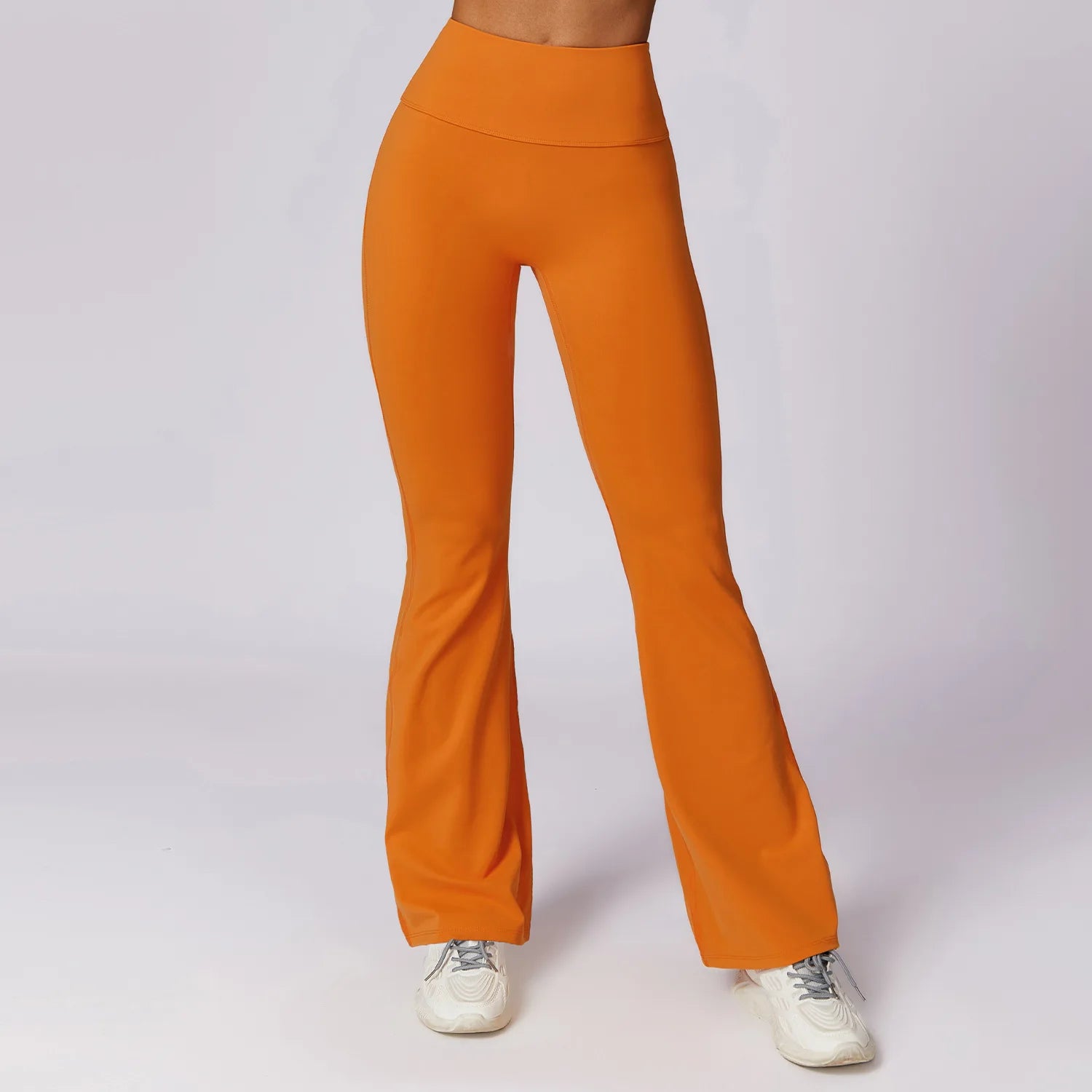 Fitness Seamless Washing Yoga Leggings Slim Wide Leg Sports Women High Waist Workout Flared Pants Wholesale Custom Butt Lift