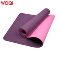 Custom Eco-friendly 4mm Thick TPE Yoga Mat High-Density Textured Non-Slip Double Layer with Logo Fitness PU Foam Mat