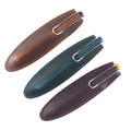 Classy Genuine Crazy-Horse Leather DIY Pen Organizer Durable Pencil Bag Unique Design Cartucheras Escolares Gift for Students