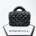 Natural Gemstone Hand Made Crystal Carving Black Obsidian Bag  for Gift