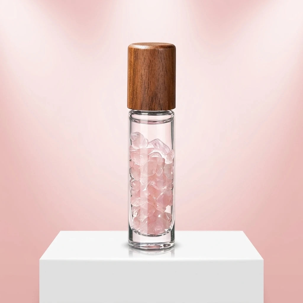 Thick Glass Roll-On Bottle Stone Roller for Industrial Use Perfume Oil Silk Screen Printing Reed Diffuser Compatible Cosmetic MegaBDM