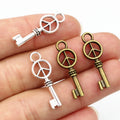 20pcs 26x9mm Charms Vintage Peace Key Antique Silver Plated Pendants DIY Jewelry Charms Findings for Necklace Bracelet