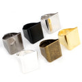 5pcs/lot 20mm Classic 6 Colors Plated Brass Square Adjustable Ring Settings Blank/BaseFit 20mm Glass CabochonsRing Bezels