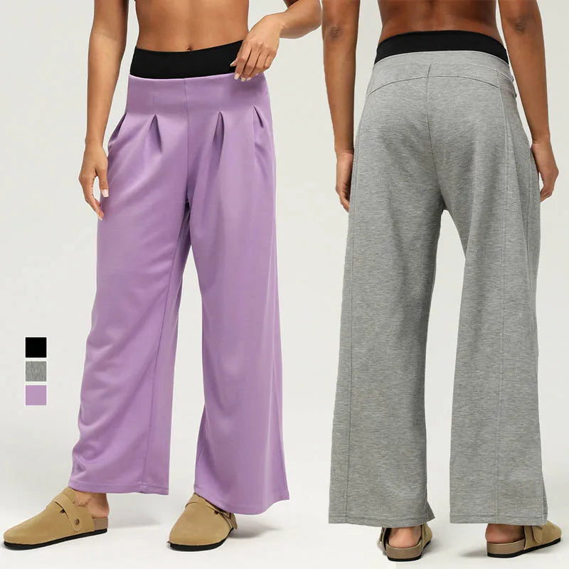 SHINBENE 26\" Cozy Straight Leg Joggers Women's Loose Mid Waist Workout Sweatpants Autumn Comfy Lounge Pants