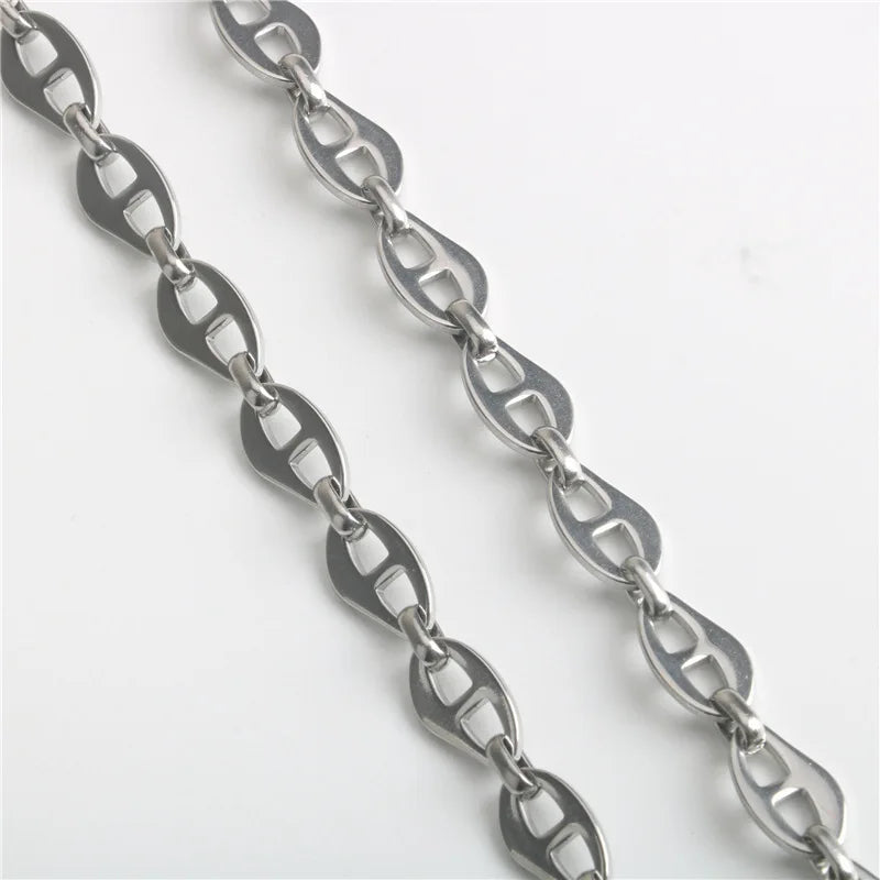 European and American Trend Ins Diamond-shaped Pig Nose Splicing Taige Jewelry Necklace Fashion Design Personality Cold Wind Me