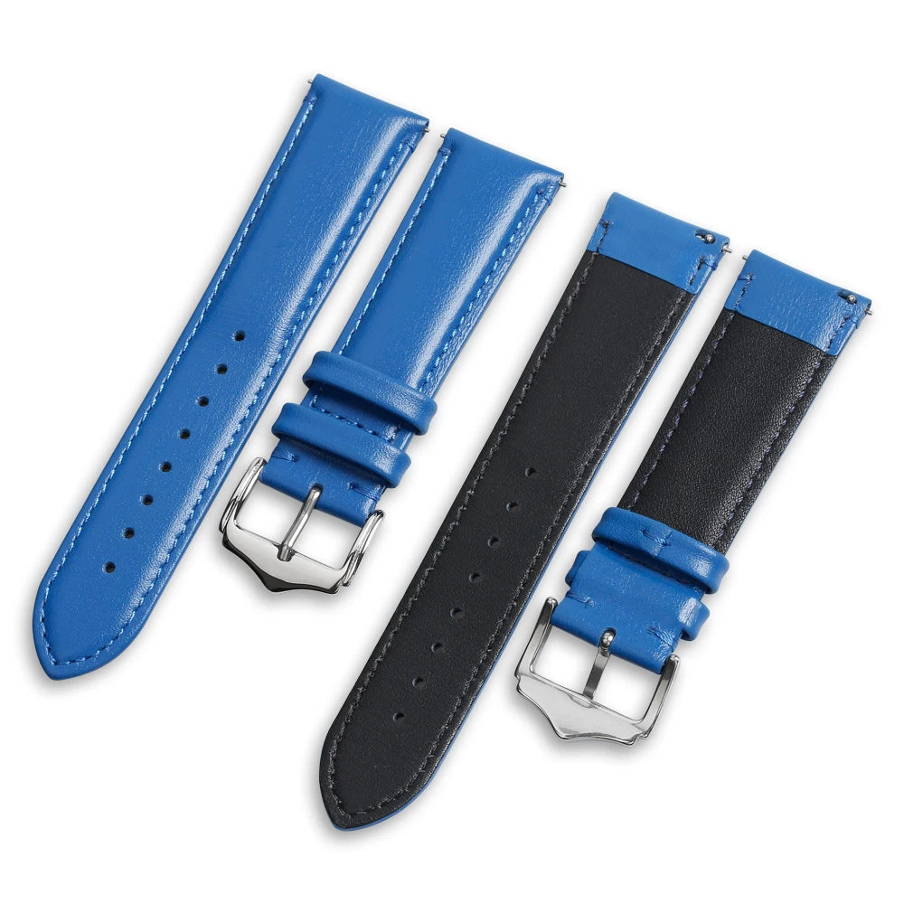 Top Grain Genuine Leather Watch Band Strap Soft and Breathable Adjustable Factory Replacement Wristband