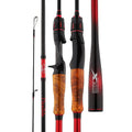 1.98m - 2.4m 2 Sections L ML M MH High Carbon Fiber Casting Spinning Fishing Pole Rod