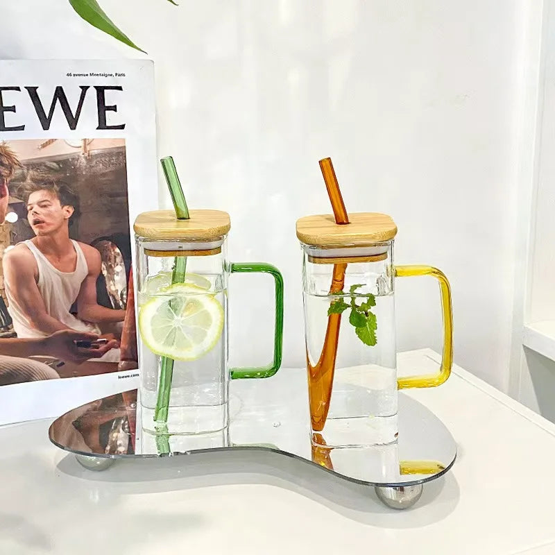High Borosilicate Clear Large 450ML Juice Cup Beer Glass Cup Coffee Cups