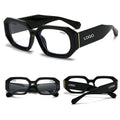 DL Glasses 2025 Custom Logo Thick Frame Cat Eye Square Eyeglasses Vintage Women PC Candy Color Wholesale Anti Blue Light