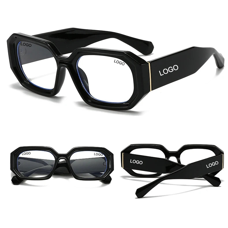 DL Glasses 2025 Custom Logo Thick Frame Cat Eye Square Eyeglasses Vintage Women PC Candy Color Wholesale Anti Blue Light