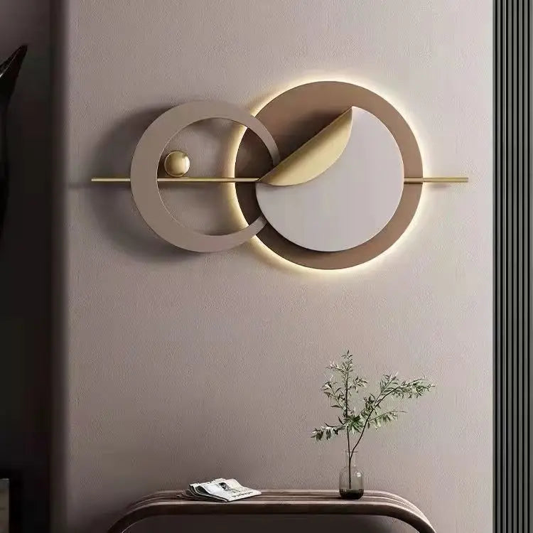 100X50CM With LED Night Light Backlight Factory Price Luxury House  Home Large Metal Wall Decor Living Bedroom Sofa Dropshipping