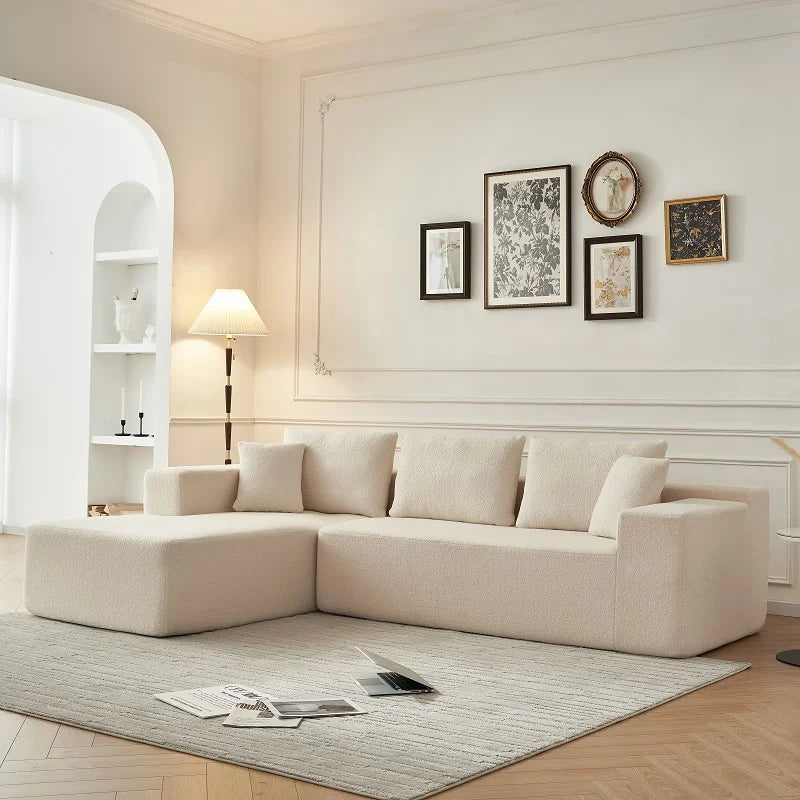 American Customizable L-Shape Modular Sofas Set Free Shipping Vacuum Compressed Fabric Furniture for Hotel Villa Living Room