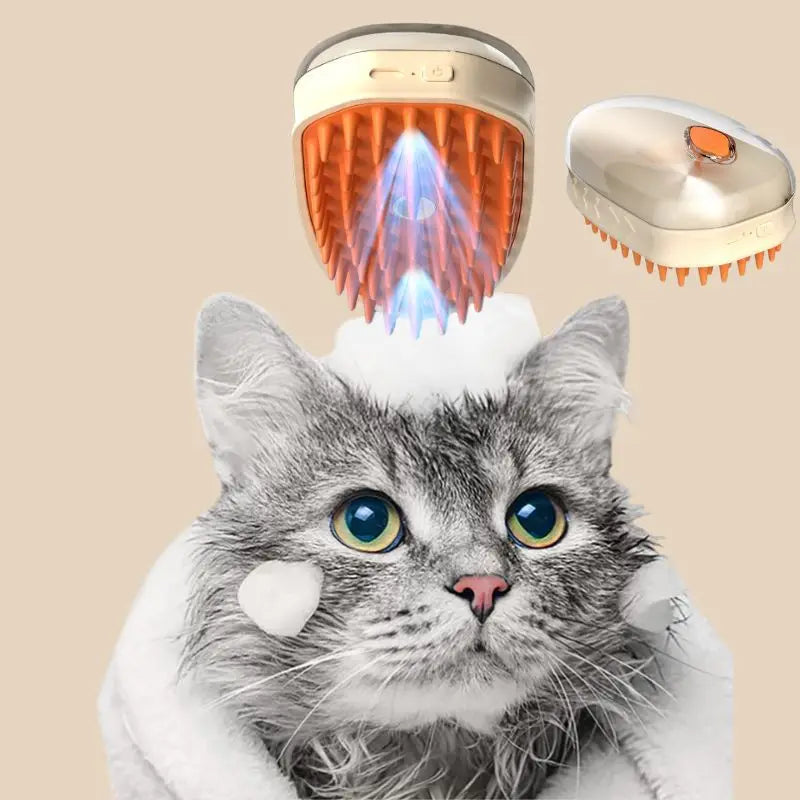 3-in-1 Steam Cat Brush for Cat Grooming Reduces Undercoat Shedding Quality Pet Grooming Product