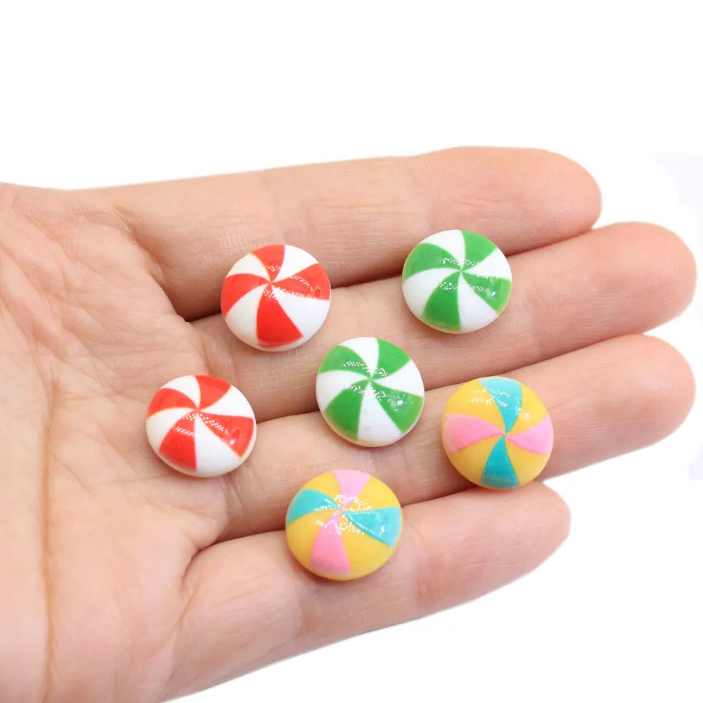 Simulation Candy Christmas Decoration Flatback Resin Cabochon Kawaii Accessories Scrapbooking Crafts DIY Phone Decoration