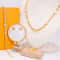 Wholesale Fashion Stainless Steel Pendant Mesh Chain 4pcs Brand Jewelry Set Women Joyas De Acero Inoxidable