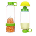 850ml BPA-Free Plastic Lemon Water Bottle with Fresh Lemon Squeezer Portable Drinkware for Sports Camping Direct Drinking Method