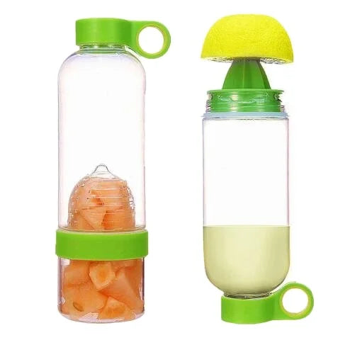 850ml BPA-Free Plastic Lemon Water Bottle with Fresh Lemon Squeezer Portable Drinkware for Sports Camping Direct Drinking Method