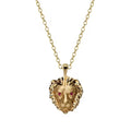 Milskye Top Quality Gold Plated 925 Sterling Silver Paving Women Ruby Gold lion Head Pendant Necklace