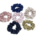 Fashion Women Accessory Bulk Elastic Solid Satin Silk Hair Scrunchies