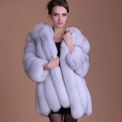 New Design Ladies Fur Clothing Warm fox Fur Jacket Women's Winter Real Fur Coat