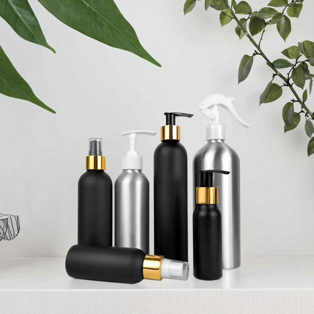 Eco-friendly  50ml 100ml 150ml Portable Mini Travel Perfume Meta Atomizer Cosmetic Spray Aluminum Bottle