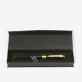 Wholesale Luxury Metal Cardboard Pen Packaging Customized Ribbon Lined Pencil Box Flip Cover Magnetic Closure Glossy Lamination