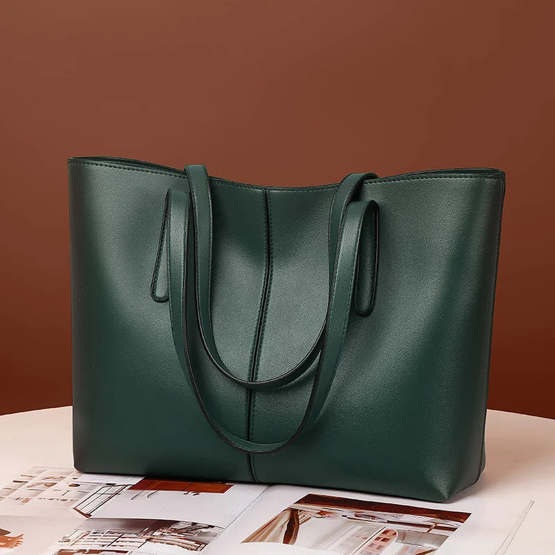 2024 Designer New Fashion Trendy Women Luxury Big Hand Bag Wholesale PU Leather Large Capacity Ladies Black Tote Handbag